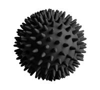 Bola de masaje con pinchos, rodillo masajeador de punto de activación de alta densidad, bola masajeadora de 6 cm de profundidad para el estrés de la mano y el pie (negro, 2 unidades)