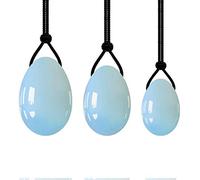 Bola de masaje de huevos Yoni de ópalo natural, bolas de ejercicio Kegel para mujer, juego de palo de masaje Yoni de huevo de Jade de apriete-tipo 3