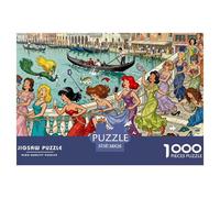 Bola de Máscara del Carnaval de Venecia Puzzle De Madera Impermeable Puzzles De 1000 Piezas para Adultos Imposible Rompecabezas Juegos Desafiantes