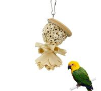 Bola de masticar, Juguete de Masticar para | Juguete Mordida de Pájaros Gorro de Juguete Natural Mastica