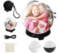 Bola de memoria, lámpara de esfera de memoria del día de la madre 2026, reproductor de video de bola de cristal de 2.75 pulgadas, lámpara de orbe de memoria, videos y fotos personalizados, regalos de