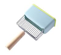 Bola de Metal de Kitty, la Cucharada de con Largo Hace Que los Bultos Sueltos la Cobertura Máxima Es Fácil de Limpiar con Base para la Sala de Estar (Blue)