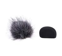 Bola de micrófono de mano, malla para cabeza, cubierta de esponja + cubierta gris resistente al viento