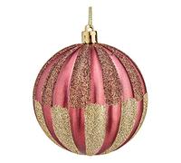 Bola de Navidad Ø 8 cm 6 Unidades Rosa PVC Plástico