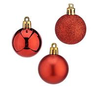 Bola de Navidad 20 Unidades Ø 4 cm Rojo Plástico