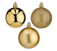 Bola de Navidad 20 Unidades Ø 6 cm Dorado Plástico
