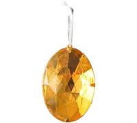 Bola de Navidad de acrílico ovalada brillante 13cm facetado (dorado)