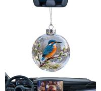 Bola De Navidad De Colibrí | Decoración del Hogar Artificial Transparente 3D | Navideños De Pájaros - para Acción de Gracias Fiestas Cumpleaños Invierno Oficinas Salón Dormitorio Coche