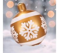 Bola de Navidad Inflable,66CM Bola Navidad Gigante,Bola Hinchable Navidad,Adecuado para Decoración Navideña, Decoración del Hogar Y Decoración de Jardines Al Aire Libre (Oro B
