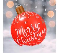 Bola de Navidad Inflable,66CM Bola Navidad Gigante,Bola Hinchable Navidad,Adecuado para Decoración Navideña, Decoración del Hogar Y Decoración de Jardines Al Aire Libre (Rojo C