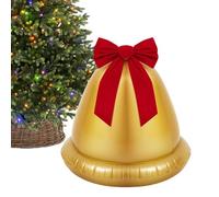 Bola De Navidad Inflable - Bolas De Navidad Grandes, De Cascabel Con Lazo De 22.0 In, Globo Festivo Dorado, Decoración De Centro De Mesa Para Vacaciones De Invierno, Patio Al Aire Libre, Céspe