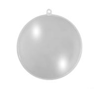 Bola de Navidad rellenable transparente, bola colgante plana de plástico transparente para insertar fotos, manualidades, decoración de árbol vacío para Navidad, artesanía transparente reutilizable (10