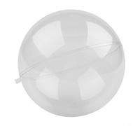 Bola de Navidad rellenable transparente, bola colgante plana de plástico transparente para insertar fotos, manualidades, decoración de árbol vacío para Navidad, artesanía transparente reutilizable (14