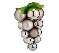 Bola de Navidad Uvas Pequeño Plateado Plástico 15 x 15 x 20 cm