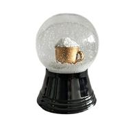 Bola de Nieve de Cristal auténtico, Casi como la Nieve Real, diseño de CAF de café, 4 cm