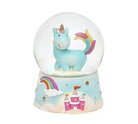 Bola de nieve de decoración con unicornio, tamaño y color a elegir en el menú desplegable, Kugel Ø 6,5 cm, Blaues Einhorn