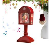 Bola de nieve de Navidad, farol 3D como decoración con 8 canciones, bola de nieve musical de Navidad giratoria, para el hogar, salón, mesa, chimenea, tiempo de invierno, fiesta y familia