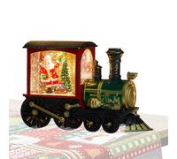 Bola de nieve de Navidad iluminada, linterna de bola de nieve de Navidad muñeco de nieve,Adornos del tren de Santa Claus - Adornos de bola de nieve de muñeco de nieve de Santa Claus de batería para c