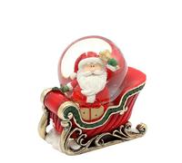 ***Bola de Nieve de Papá Noel en Trineo de Navidad Rojo, Bola de 7 x 4,5 x 7 cm, diámetro de 4,5 cm