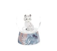Bola de Nieve Leoparda de Las Nieves Eleni Snowbell, 6,5 cm, Blanco, Accesorio Decorativo, Bola de Cristal con Purpurina, Idea de Regalo para amistades, 62460