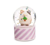 NICI Nieve mymochi Gata Angy de 6,5 cm, Lila, Accesorio Decorativo Kawaii, Adorno con Purpurina, Bola de Cristal, Ideal para Regalar a amistades, 61824, Color Morado