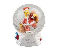 Bola de Nieve Navidad Los Simpsons - Figuras Decorativas - Figuras Simpsons Homer : Bola de Cristal y Base Resina | Navidad Decoracion; Merchandising Oficial - Regalos hogar (8 x 10 cm)
