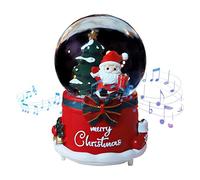 Bola de nieve para música, caja de música, bola de cristal, luz nocturna, bola de mica, bola de cristal, copo de nieve, carrusel de Navidad, decoración de la mesa, regalo para cumpleaños o Navidad