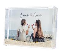 Bola de Nieve Personalizada con Arena - Rectangular 10 x 15 cm - Crea una Bola de Nieve con tu Foto