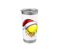 Bola de Pádel Santa Regalo Jugador de Pádel y Entrenador de Pádel Navidad Vaso térmico de acero inoxidable de doble pared