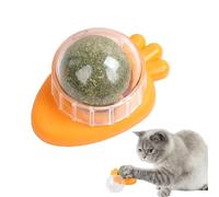 Bola De Pared De Hierba Gatera, Pared De Bola De Rodillo De Hierba Gatera con Cubierta Transparente, Bolas Hierba Gatera Comestibles Rotativas, Gatos Sanos Seguros Mastican Juguete, Limpieza Dientes