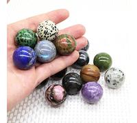 Bola De Piedras Naturales De 25MM, Bolas De Cristales, Decoración Del Hogar, Piedras Preciosas De Chakra, Esfera, Rocas, Masaje Mineral,Obsidiana Copo De Nieve,5PCS