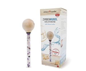 Bola de pino original para agua de piedras preciosas con 3 piedras preciosas y aroma a pino. Compatible con jarra de cristal de 1 l de la familia de pinos