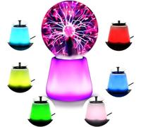 Bola de plasma, lámpara táctil de 7 colores, luz nocturna de bola mágica de iones, luz ambiental de estilo tecnológico, bolas de plasma grandes, decoración de habitación alimentada por USB para el