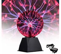 Bola de Plasma Mágica, Flashes Plasma Ball de 5 pulgadas, Bola Luminosa Sensible al Tacto Lámpara de Bola Mágica para Iluminación Decorativa en Sala de Estar, Dormitorio, Bar, Fiesta