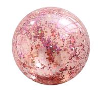 Bola de playa inflable - juguete de la piscina del confeti de 16 pulgadas, diseño claro de la bola de la natación, placer ligero lleno de aire, inflación de la bomba fácil, fuente reutilizable del