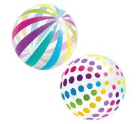 Bola De Playa, Pelota De Playa Inflable De PVC Transparente Para Adultos Para Niños, Baloncesto Inflable A Rayas Colorido, Fútbol De Piscina Flotante Divertida, Agua Portátil Jugando Al Fútbol