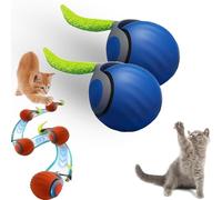 Bola de poder para gatos 2.0, juguete interactivo para gatos, bola de juguete inteligente recargable por USB, ajuste de velocidad dual (azul, 2 piezas)