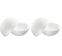 Bola de poliestireno de 2 Piezas, diámetro de 20 cm, Bola de poliestireno Divisible, semicuencos, 1 Pieza, Color Blanco (Paquete de 2)