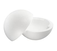 Bola de poliestireno de 2 Piezas, diámetro de 20 cm, Bola de poliestireno Divisible, semicuencos, 1 Pieza, Color Blanco