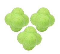 Bola de reacción Conjunto de Bola 3pcs TPR Hex Bounce Balls de Entrenamiento para el Reflejo de Agilidad Sports Fitness Boxing Baseball Basketball Durable 2.8x2.2x2.2in (Verde)