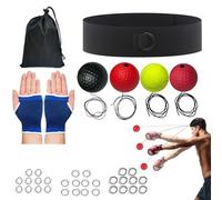 Bola de reacción para boxeo, pelota rápida montada en la banda, entrenamiento para niños adultos, herramienta para ejercicios de fitness | Magic Reflex Game, juego de 4 pelotas de deporte de intrat