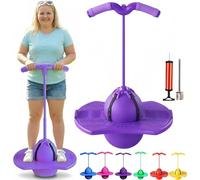 Bola de Salto de Equilibrio para niños y Adultos - Entrenador de Equilibrio de oscilación con manija y Superficie Antideslizante, diseño silencioso, Juguetes al Aire Libre de desafío Divertido Purple