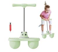Bola de salto inflable para niños - bola de rebote, rebotando la tolva de papel con mango | Juegos al aire libre, juegos de conducción deportiva, incluyen una bomba