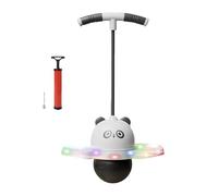 Bola De Salto Panda - Tolva Iluminada De 45 Cm, LED Colorida, Juguete Antideslizante para Niños | Pelota Que Rebota con Panda Iluminada para Niños, Regalos De Cumpleaños Y Vacaciones, Tiempo