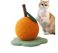 Bola de sisal para gatos | rascador con forma de naranja, rascador con forma de naranja para entretenimiento, entrenamiento y el aburrimiento de los cachorros con material natural de