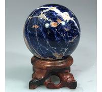 Bola de sodalita azul Esfera Cristal Piedra preciosa natural Cuarzo Hermosos adornos de cristal (Size : 650-700g)