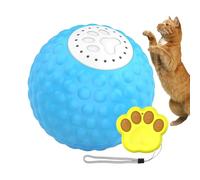 Bola de sonido de gato, bola de rodillo de gato inteligente - Juguetes interactivos para gatos interiores - 2 modos LED, sonido de pájaros, bola de gatito de control remoto para jugar en interiores es