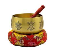 Bola de sonido sintonizada a mano, Cuenco tibetano de bronce tibetano con sonido de campana Musical(4 inches)
