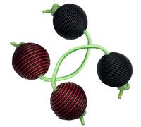 Bola de tejida de bola rítmica - 1 par Cork Silent & Hand Percusion Shakers | Bolas de tambor de yema de fantasía de doble calabaza portátil | Instrumento de percusión: práctica de bajo volumen