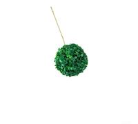 Bola de topiario artificial para colgar, decoración resistente a la intemperie, boj falsa para jardín, patio, exterior, verde, 28 cm (A 13 cm)